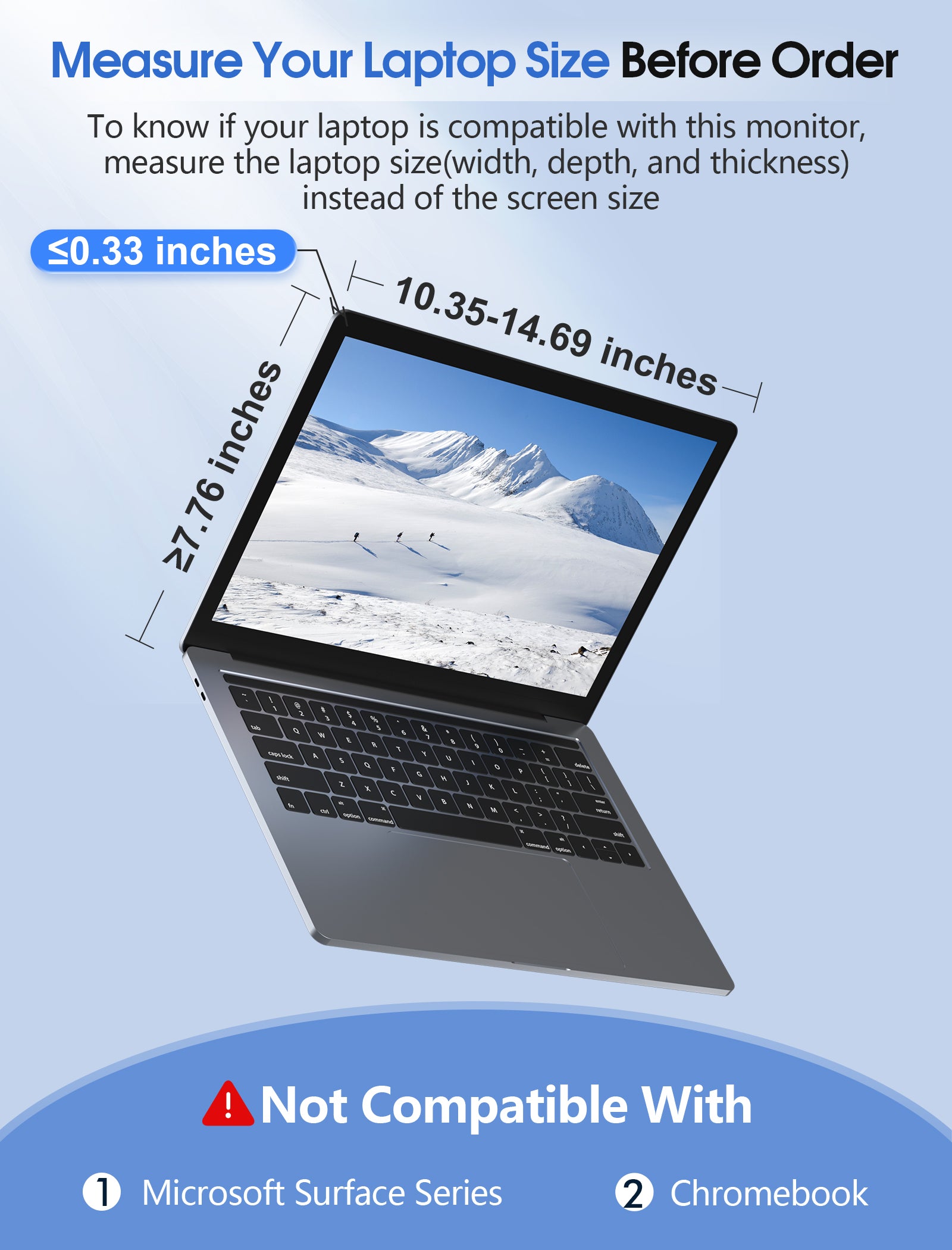 FQQ 11.6” 1080P Triple Portable Monitor - 1 Cable for 2 Displays-S100
