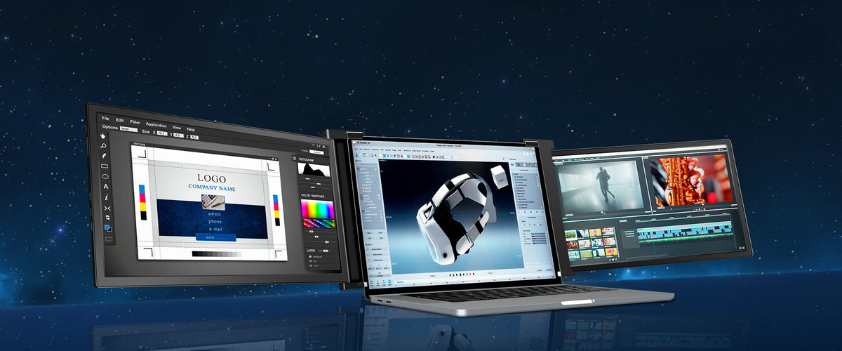 FQQ | Tri Screen & Monitor Extenders for Your Laptop