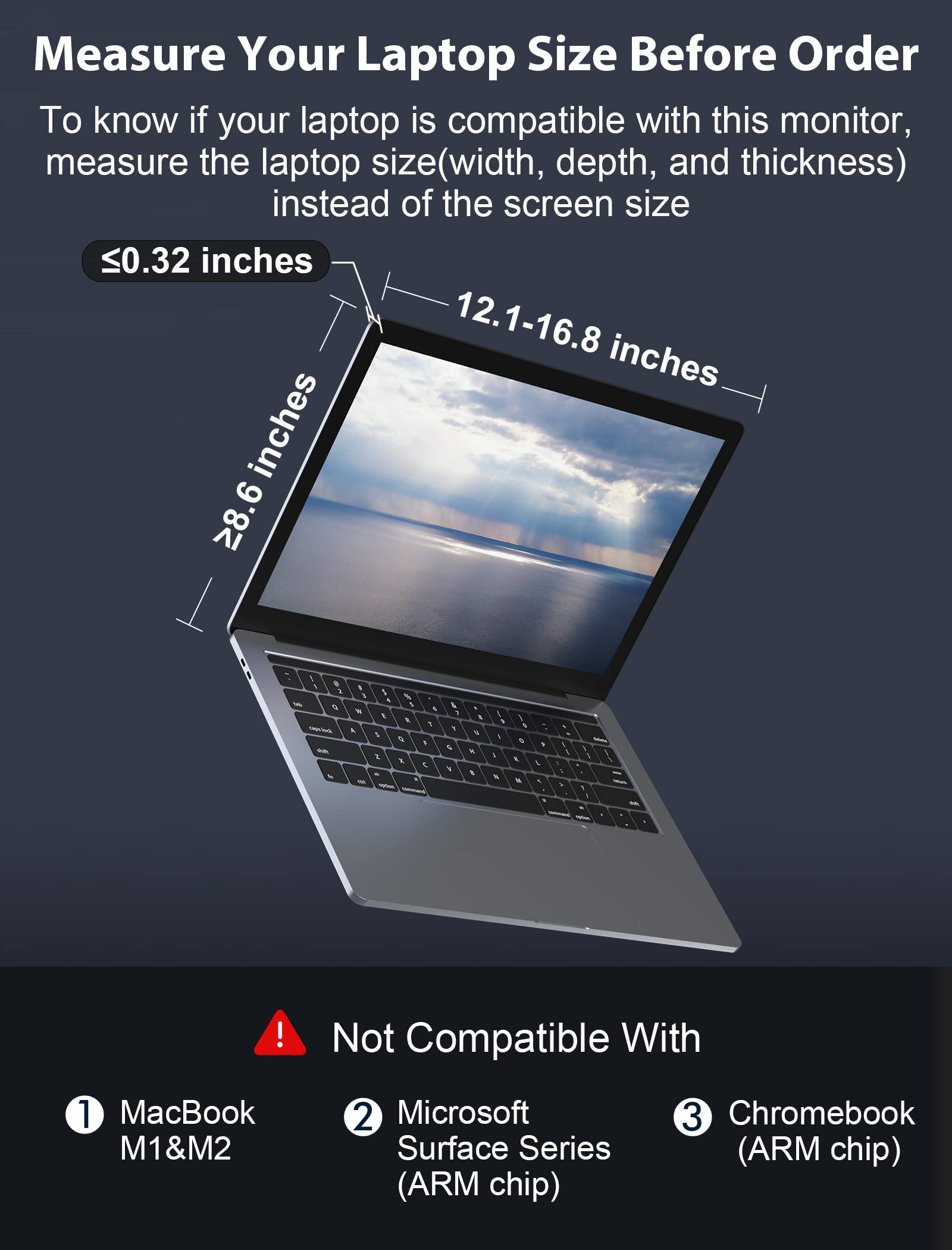FQQ 14” Dual Portable Monitor - 1080P FHD IPS Laptop Screen Extender- S14